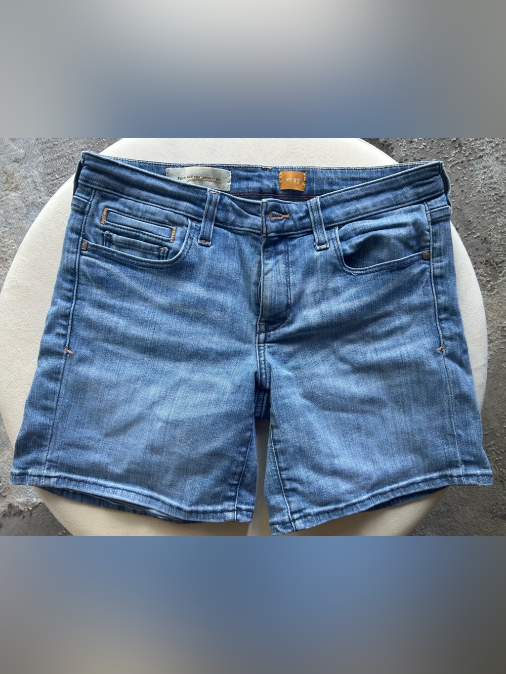 Anthropologie Pilcro and the Letterpress Stet Blue Denim Shorts Sz 27